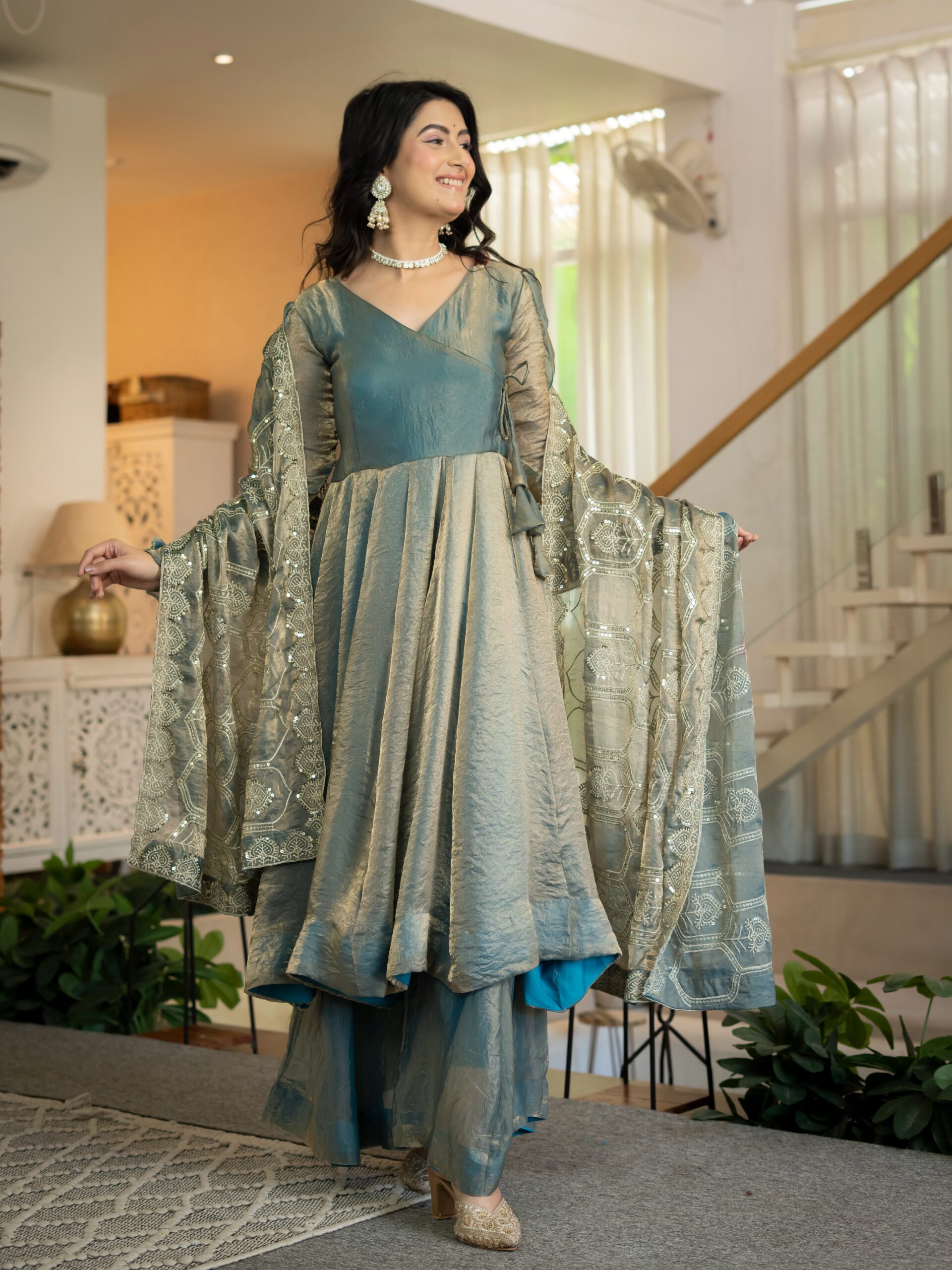 ND 5077 Teal in Color Fendy Silk Designer Work Salwar Suit . Introductory Price ₹2649. Delivery 4-6 Working Days. Shop now. | Jump Suits, Salwar suit, Casual Suits, Creative suits, Designer Suits, Palazzo Suits, Party Wear Suits, Patiala Suits, Straight Suits