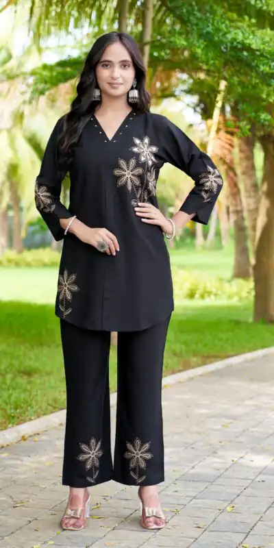 DIVA 122 Black Rayon Kurti with Embroidery Work & Mirror Work. Wedding, Party, Festive Grab it for ₹1749. Delivery 4-6 Working Days. Shop now. | Kurti, Bollywood Kurti, Creative Kurtis, Designer Kurti, Party Wear Kurti, Selfie Kurti