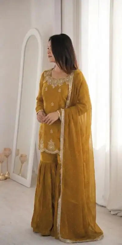 ZSR 3166 Mustered Color Fendy Silk With Embroidery Work Salwar Suit. Get it for ₹2149. Delivery 4-6 Working Days. Online Shop now. | Jump Suits, Salwar suit, Casual Suits, Creative suits, Designer Suits, Palazzo Suits, Party Wear Suits, Patiala Suits, Straight Suits