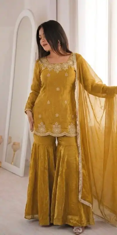 ZSR 3166 Mustered Color Fendy Silk With Embroidery Work Salwar Suit. Get it for ₹2149. Delivery 4-6 Working Days. Online Shop now. | Jump Suits, Salwar suit, Casual Suits, Creative suits, Designer Suits, Palazzo Suits, Party Wear Suits, Patiala Suits, Straight Suits