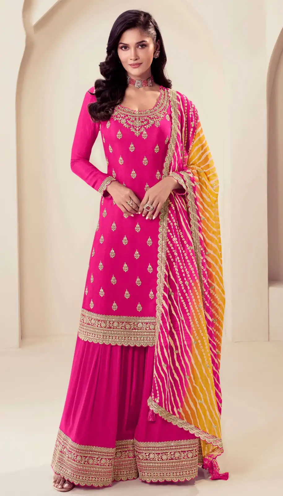 Aglow Pink Viscous Chinon Embroider Work Salwar Suit | Jump Suits, Salwar suit, Casual Suits, Creative suits, Designer Suits, Palazzo Suits, Party Wear Suits, Patiala Suits, Straight Suits