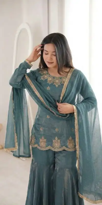 ZSR 3166 Teal Color Fendy Silk With Embroidery Work Salwar Suit. Get it for ₹2149. Delivery 4-6 Working Days. Online Shop now. | Jump Suits, Salwar suit, Casual Suits, Creative suits, Designer Suits, Palazzo Suits, Party Wear Suits, Patiala Suits, Straight Suits