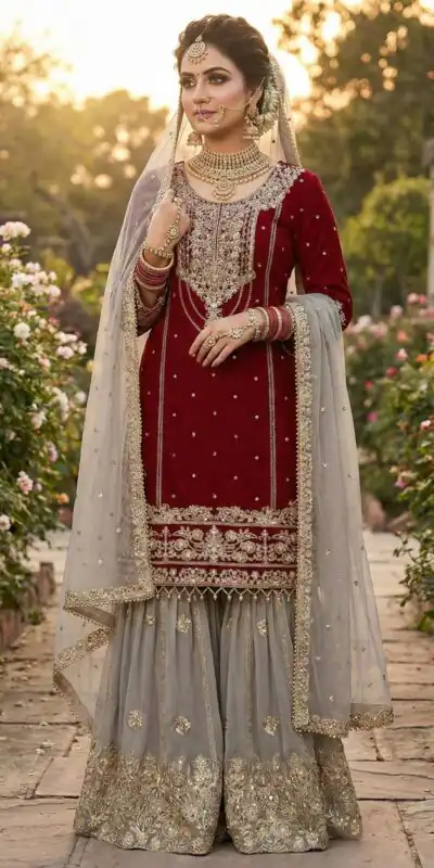 Alluring Maroon Georgette Embroider Work Salwar Suit | Jump Suits, Salwar suit, Casual Suits, Creative suits, Designer Suits, Palazzo Suits, Party Wear Suits, Patiala Suits, Straight Suits