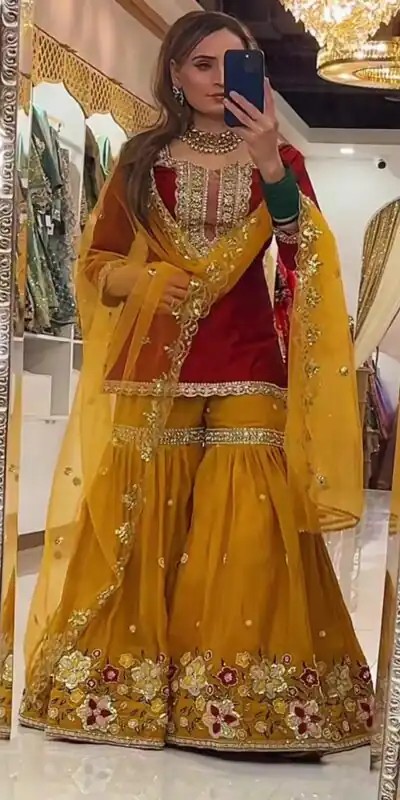 Alluring Red Georgette Embroider Work Salwar Suit | Jump Suits, Salwar suit, Casual Suits, Creative suits, Designer Suits, Palazzo Suits, Party Wear Suits, Patiala Suits, Straight Suits