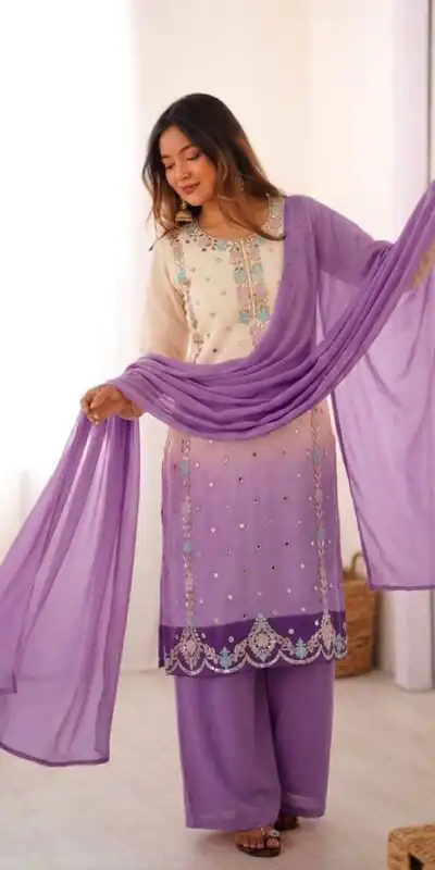 SR 1712 Lavender Color Faux Georgette Salwar Suit with Designer Work. Affordable Price ₹1999. Delivery 4-6 Working Days. Shop now. | Jump Suits, Salwar suit, Casual Suits, Creative suits, Designer Suits, Palazzo Suits, Party Wear Suits, Patiala Suits, Straight Suits