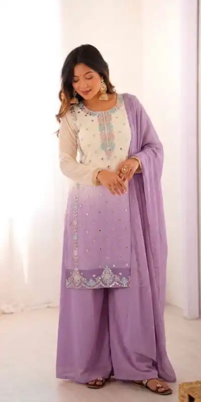 SR 1712 Lavender Color Faux Georgette Salwar Suit with Designer Work. Affordable Price ₹1999. Delivery 4-6 Working Days. Shop now. | Jump Suits, Salwar suit, Casual Suits, Creative suits, Designer Suits, Palazzo Suits, Party Wear Suits, Patiala Suits, Straight Suits