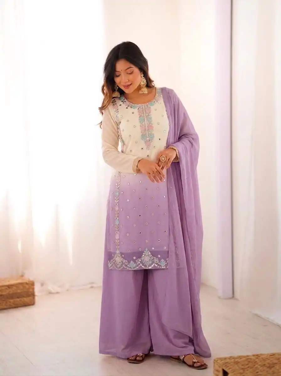 SR 1712 Lavender Color Faux Georgette Salwar Suit with Designer Work. Affordable Price ₹1999. Delivery 4-6 Working Days. Shop now. | Jump Suits, Salwar suit, Casual Suits, Creative suits, Designer Suits, Palazzo Suits, Party Wear Suits, Patiala Suits, Straight Suits