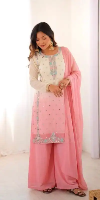 SR 1712 Pink Color Faux Georgette Salwar Suit with Designer Work. Affordable Price ₹1999. Delivery 4-6 Working Days. Shop now. | Jump Suits, Salwar suit, Casual Suits, Creative suits, Designer Suits, Palazzo Suits, Party Wear Suits, Patiala Suits, Straight Suits