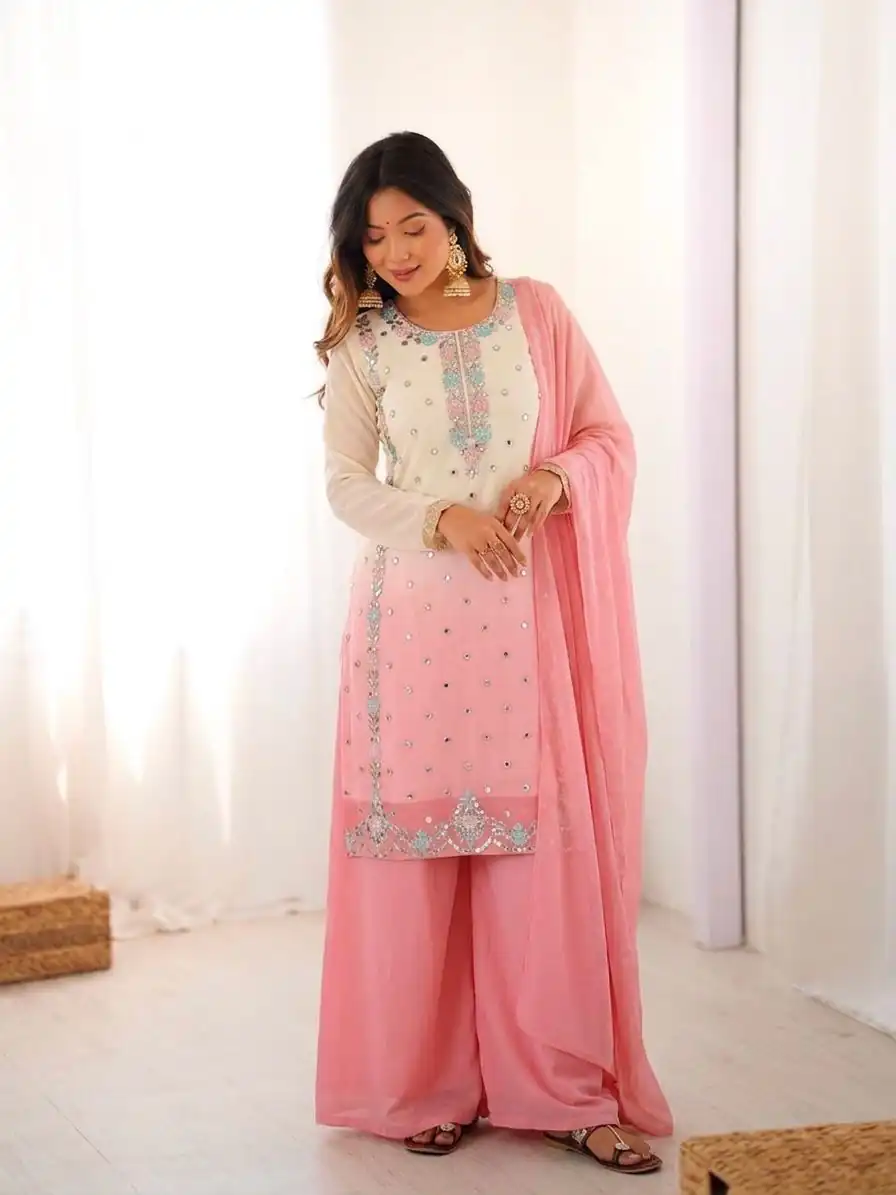 SR 1712 Pink Color Faux Georgette Salwar Suit with Designer Work. Affordable Price ₹1999. Delivery 4-6 Working Days. Shop now. | Jump Suits, Salwar suit, Casual Suits, Creative suits, Designer Suits, Palazzo Suits, Party Wear Suits, Patiala Suits, Straight Suits