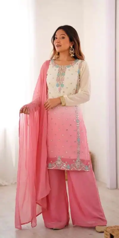 SR 1712 Pink Color Faux Georgette Salwar Suit with Designer Work. Affordable Price ₹1999. Delivery 4-6 Working Days. Shop now. | Jump Suits, Salwar suit, Casual Suits, Creative suits, Designer Suits, Palazzo Suits, Party Wear Suits, Patiala Suits, Straight Suits