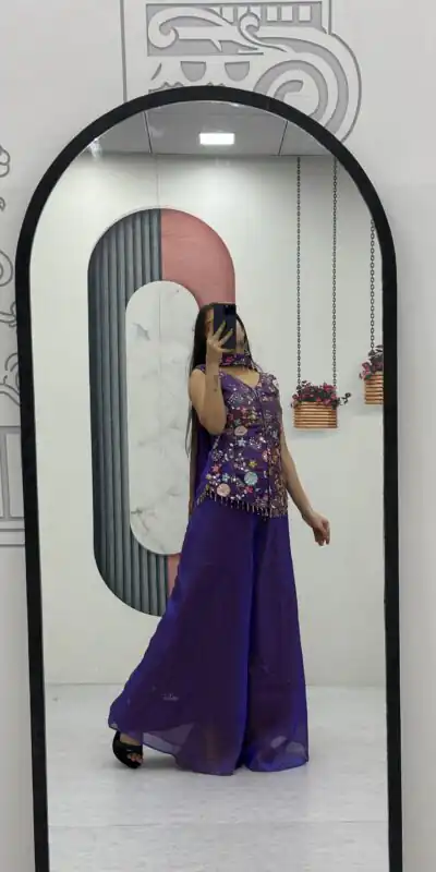Angelic Purple Tissue Simmer Embroider Work Salwar Suit | Jump Suits, Salwar suit, Casual Suits, Creative suits, Designer Suits, Palazzo Suits, Party Wear Suits, Patiala Suits, Straight Suits