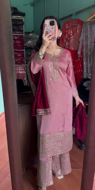 Baby Pink Chinon Lace Embroidery Work Salwar Suit | Jump Suits, Tops & Bottoms, Track Suits, Salwar suit, Casual Suits, Creative suits, Designer Suits, Palazzo Suits, Party Wear Suits, Patiala Suits, Straight Suits, Trendy Wear