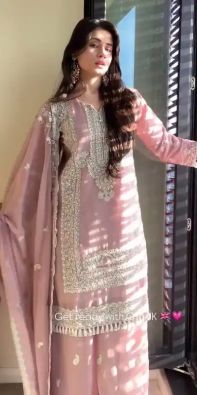 Baby Pink Fox Georgette Moti Work Salwar Suit | Jump Suits, Tops & Bottoms, Track Suits, Salwar suit, Casual Suits, Creative suits, Designer Suits, Palazzo Suits, Party Wear Suits, Patiala Suits, Straight Suits, Trendy Wear