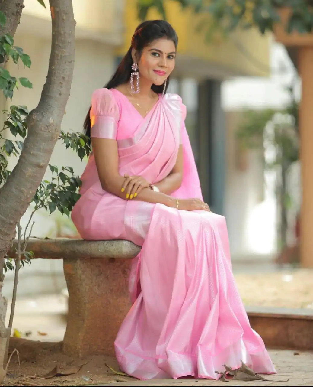 Baby Pink Soft Lichi Silk Jacquard Work Saree | Sarees, Bollywood Sarees, Creative Sarees, Designer Sarees, Embroidered Sarees, Ethnic Saree, Modern Digital sarees, Party Wear Sarees