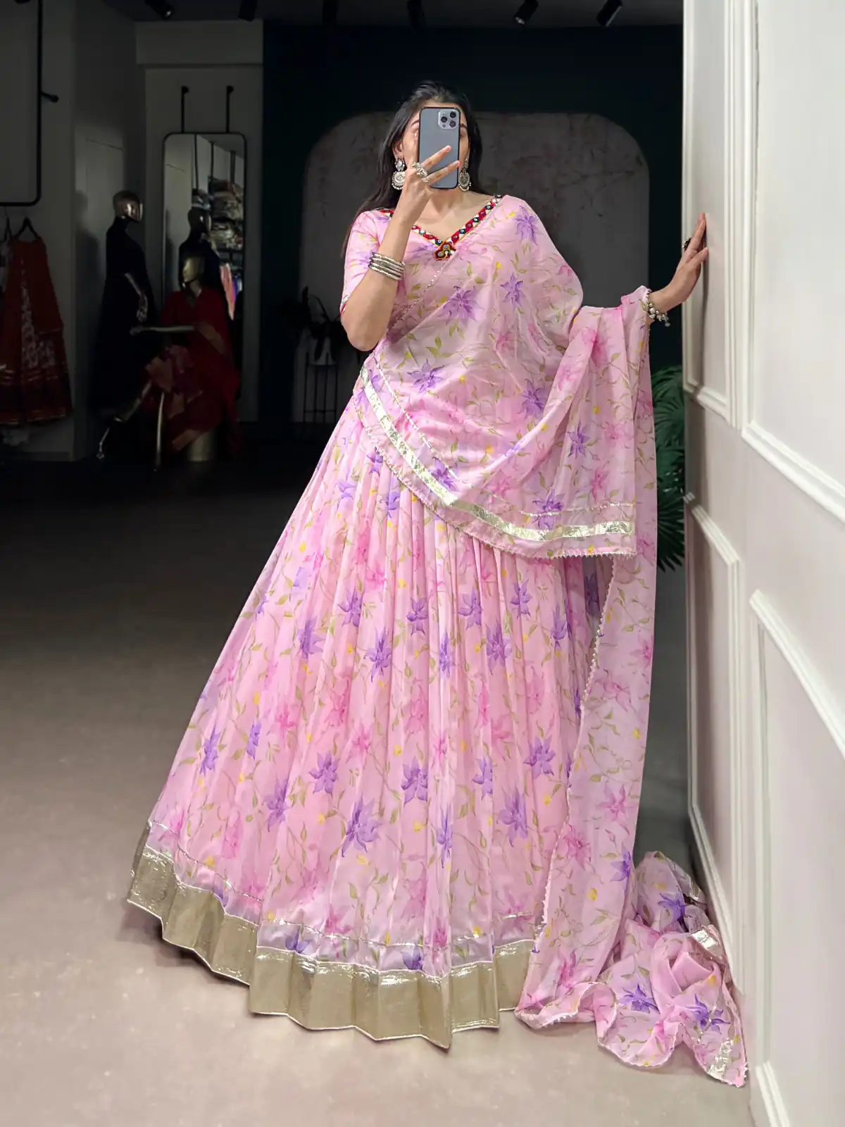 Baby Pink Tabby Embossed Print Lehenga Choli | Lehenga, Bollywood Lehenga, Creative Lehenga, Designer Lehenga, Embroidered Lehenga, Party Wear Lehenga