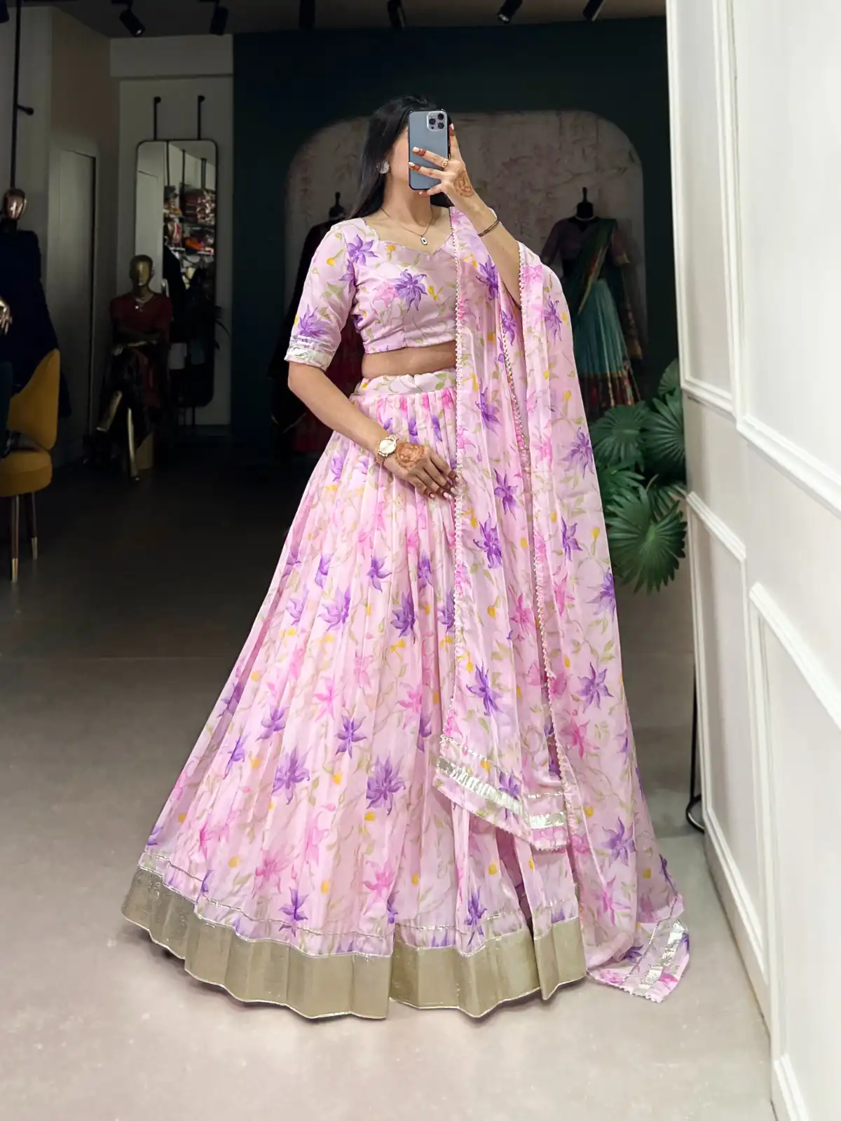 Baby Pink Tabby Silk Lace Work Lehenga Choli | Lehenga, Bollywood Lehenga, Creative Lehenga, Designer Lehenga, Embroidered Lehenga, Party Wear Lehenga
