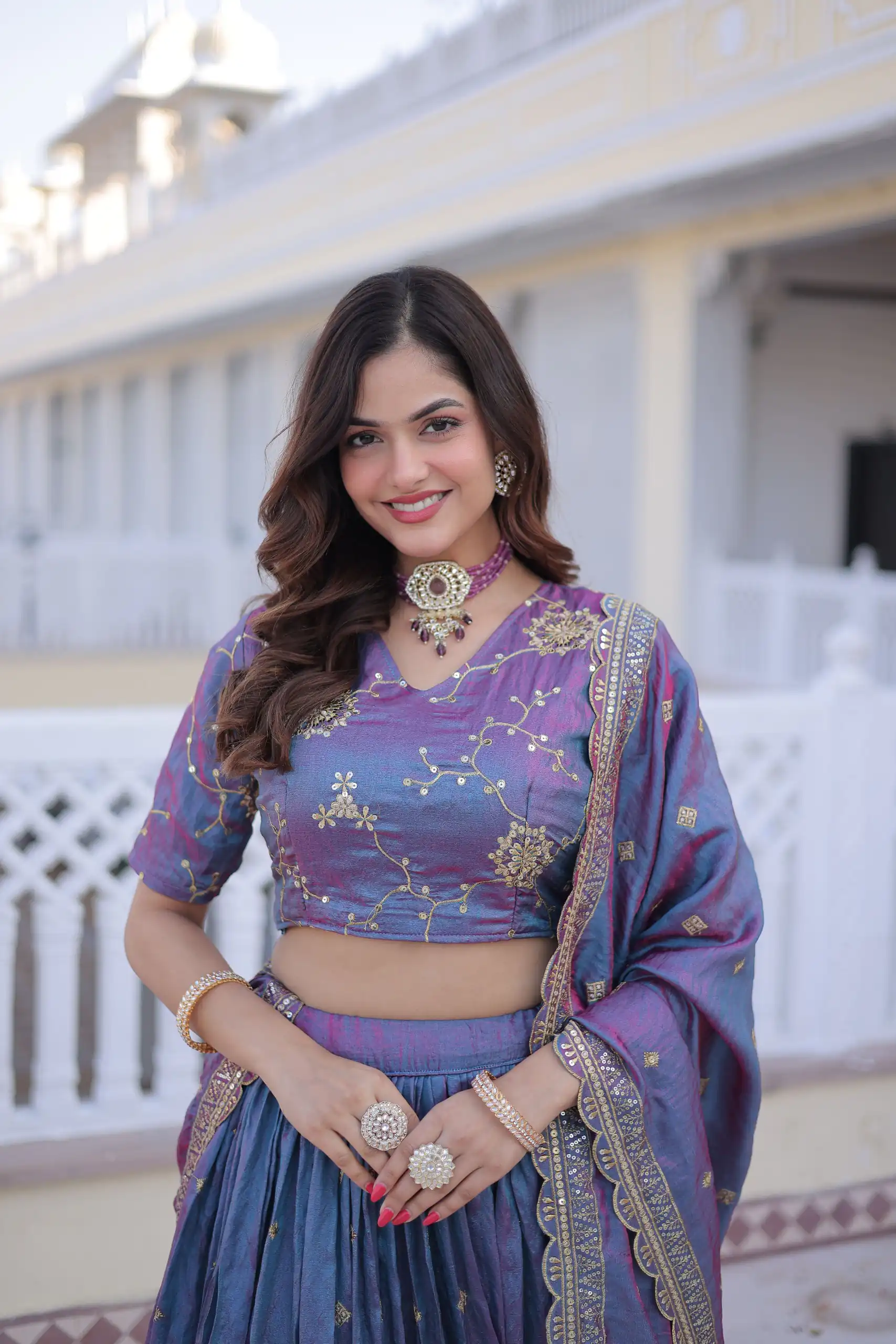 Beautiful Blue Ysl Silk Zari Embroidery Work Lehenga Choli | Lehenga, Bollywood Lehenga, Creative Lehenga, Designer Lehenga, Embroidered Lehenga, Party Wear Lehenga