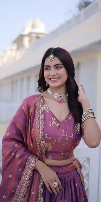Beautiful Purple Ysl Silk Zari Embroidery Work Lehenga Choli | Lehenga, Bollywood Lehenga, Creative Lehenga, Designer Lehenga, Embroidered Lehenga, Party Wear Lehenga