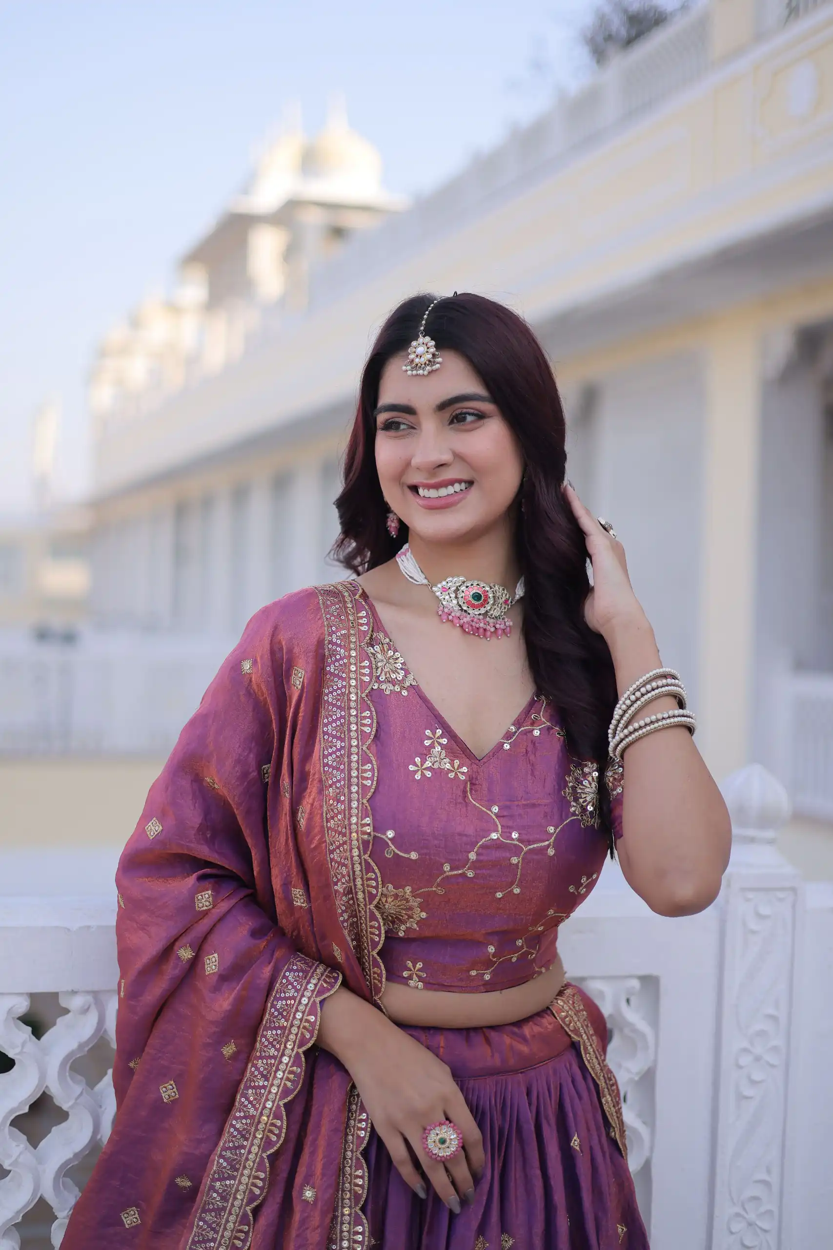 Beautiful Purple Ysl Silk Zari Embroidery Work Lehenga Choli | Lehenga, Bollywood Lehenga, Creative Lehenga, Designer Lehenga, Embroidered Lehenga, Party Wear Lehenga