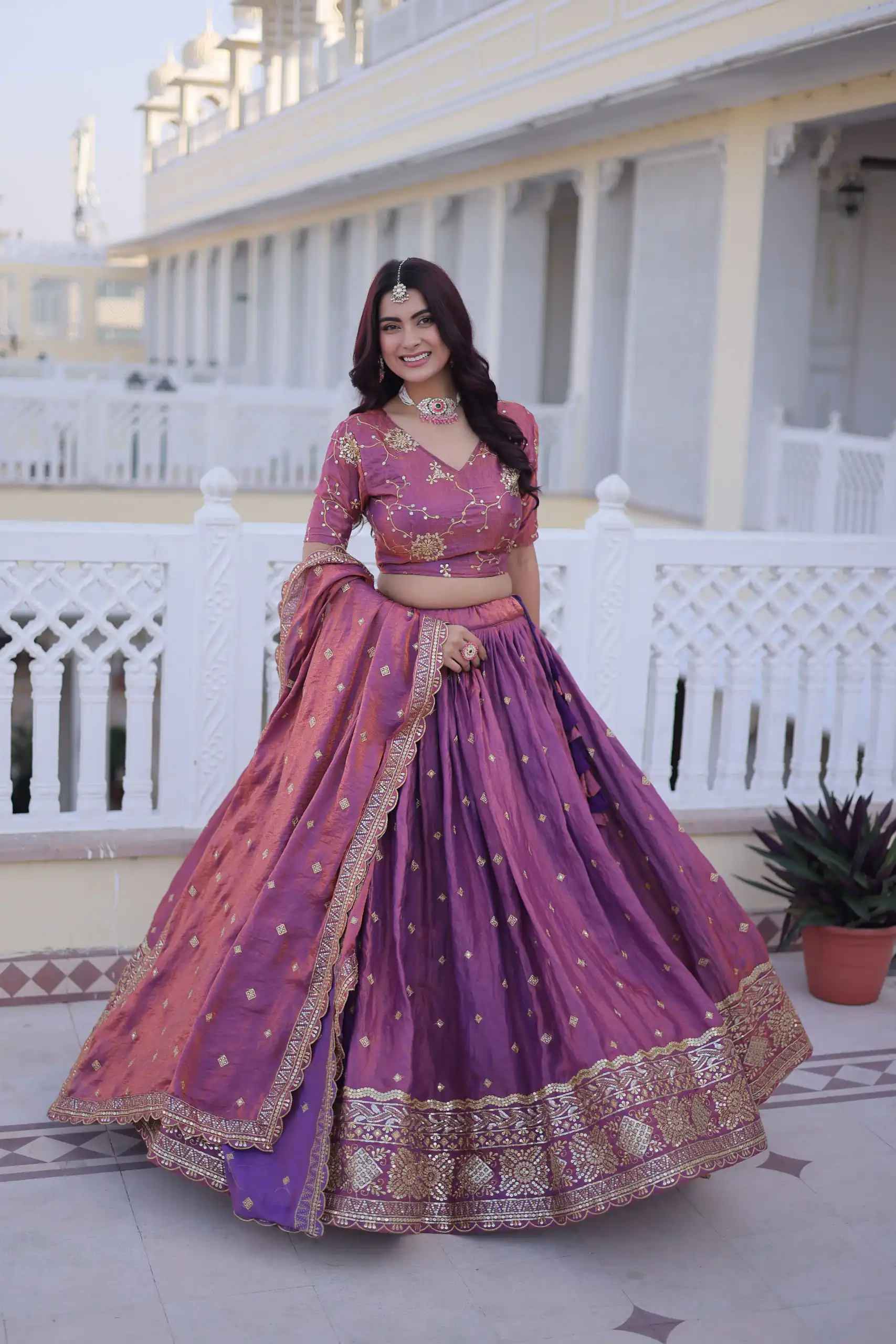 Beautiful Purple Ysl Silk Zari Embroidery Work Lehenga Choli | Lehenga, Bollywood Lehenga, Creative Lehenga, Designer Lehenga, Embroidered Lehenga, Party Wear Lehenga