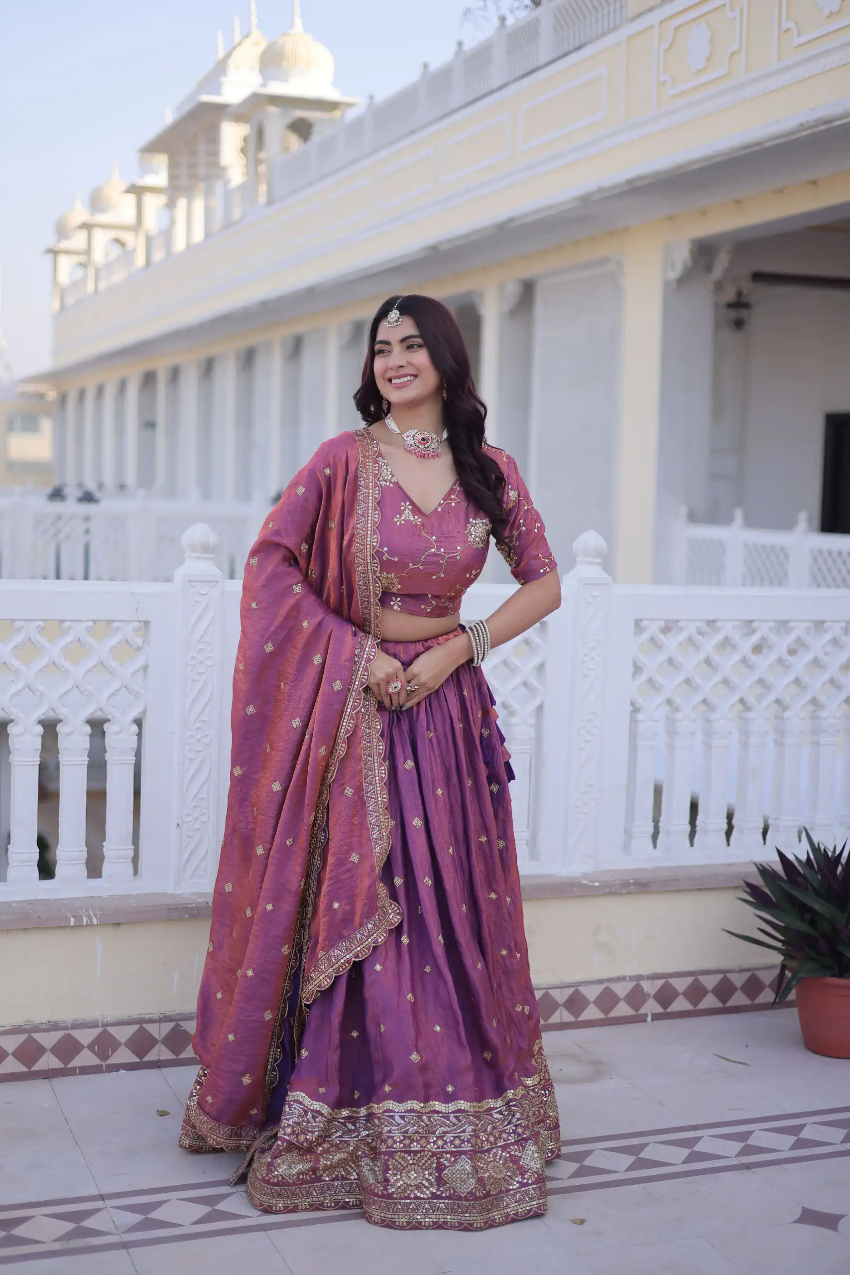 Beautiful Purple Ysl Silk Zari Embroidery Work Lehenga Choli | Lehenga, Bollywood Lehenga, Creative Lehenga, Designer Lehenga, Embroidered Lehenga, Party Wear Lehenga