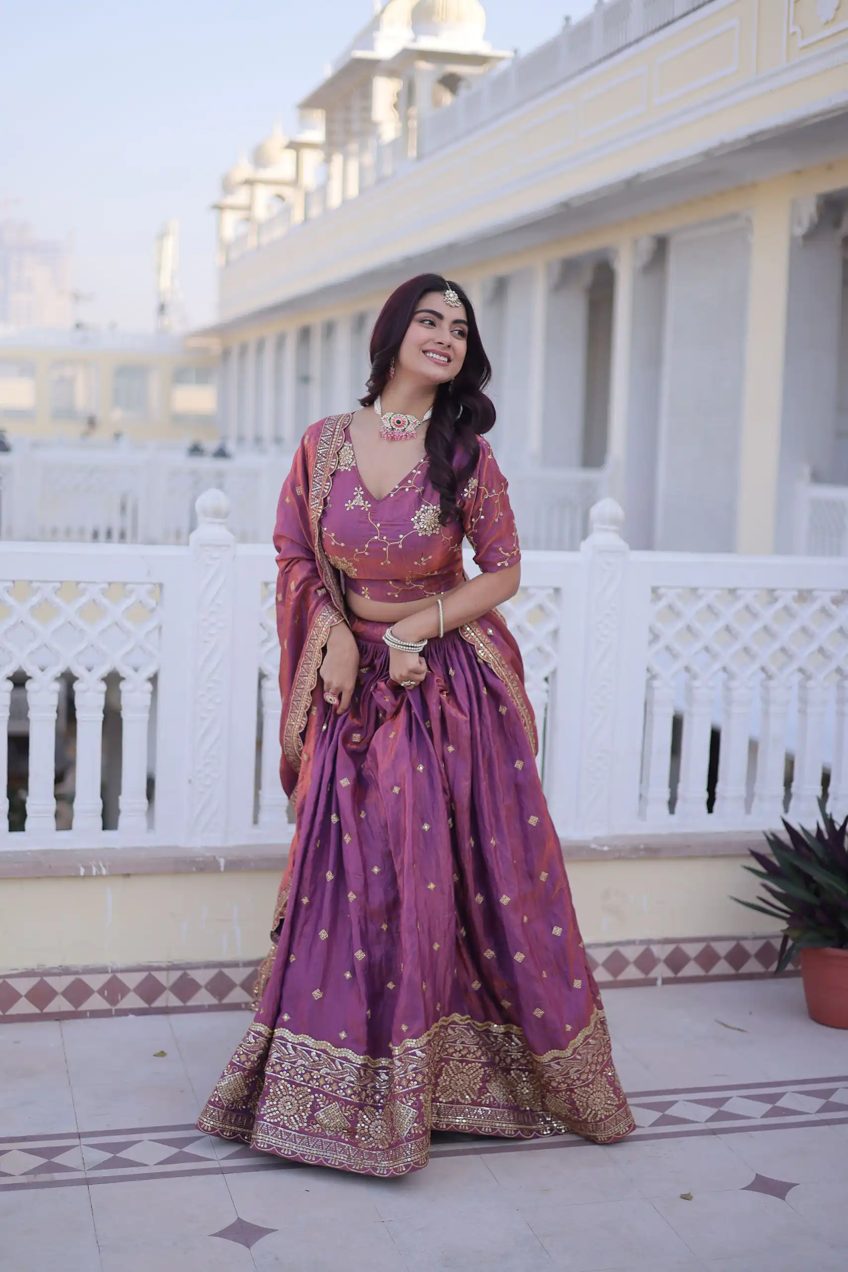 Beautiful Purple Ysl Silk Zari Embroidery Work Lehenga Choli | Lehenga, Bollywood Lehenga, Creative Lehenga, Designer Lehenga, Embroidered Lehenga, Party Wear Lehenga