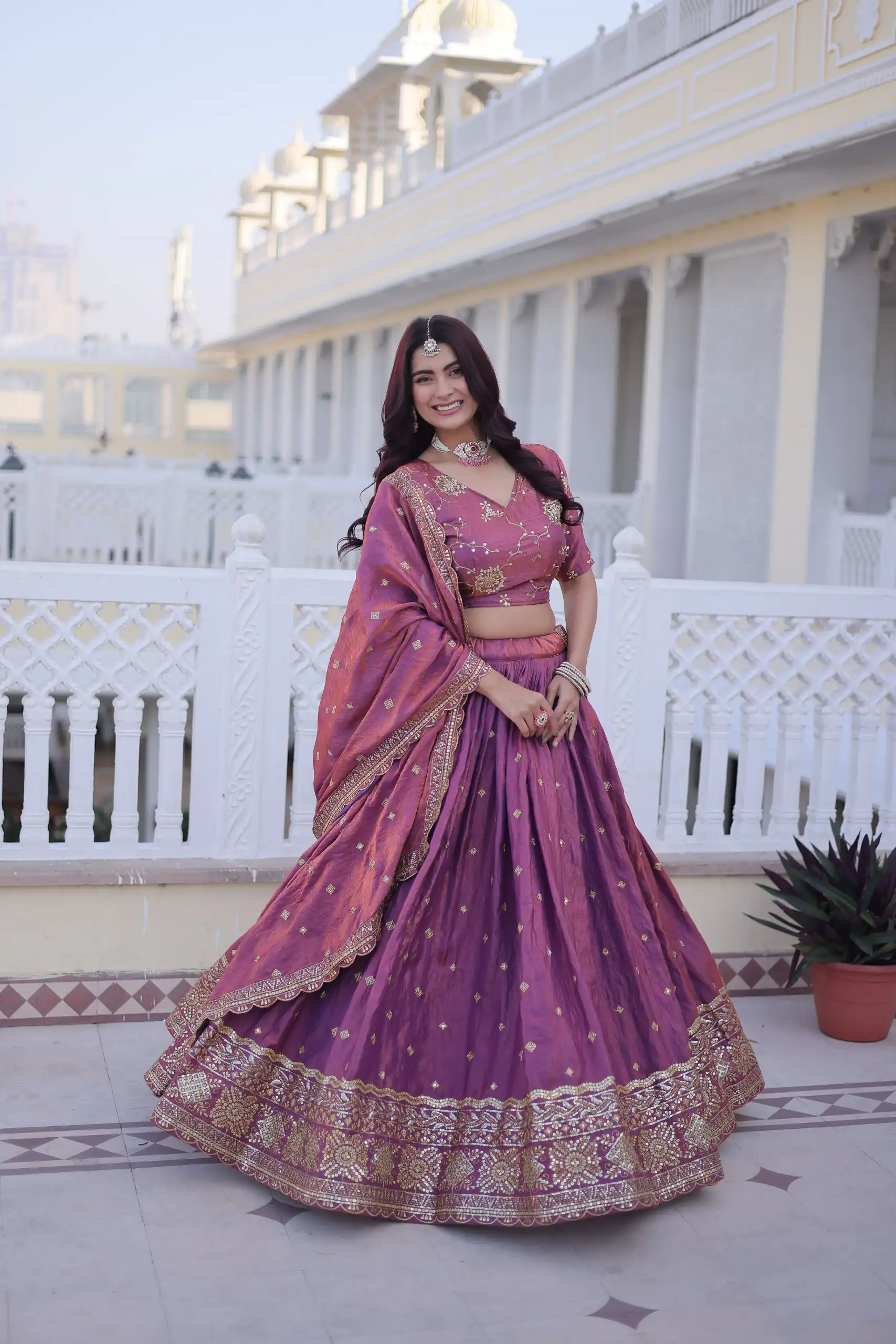 Beautiful Purple Ysl Silk Zari Embroidery Work Lehenga Choli | Lehenga, Bollywood Lehenga, Creative Lehenga, Designer Lehenga, Embroidered Lehenga, Party Wear Lehenga