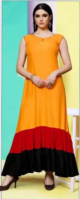 Black 14 kg Rayon With Plain Gown | Jump Suits, Salwar suit, Casual Suits, Creative suits, Designer Suits, Palazzo Suits, Party Wear Suits, Patiala Suits, Straight Suits