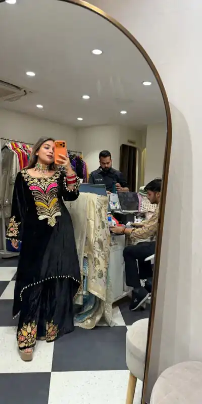 Black 9000 Velvet Lace Embroidery Work Salwar Suit | Jump Suits, Salwar suit, Casual Suits, Creative suits, Designer Suits, Palazzo Suits, Party Wear Suits, Patiala Suits, Straight Suits