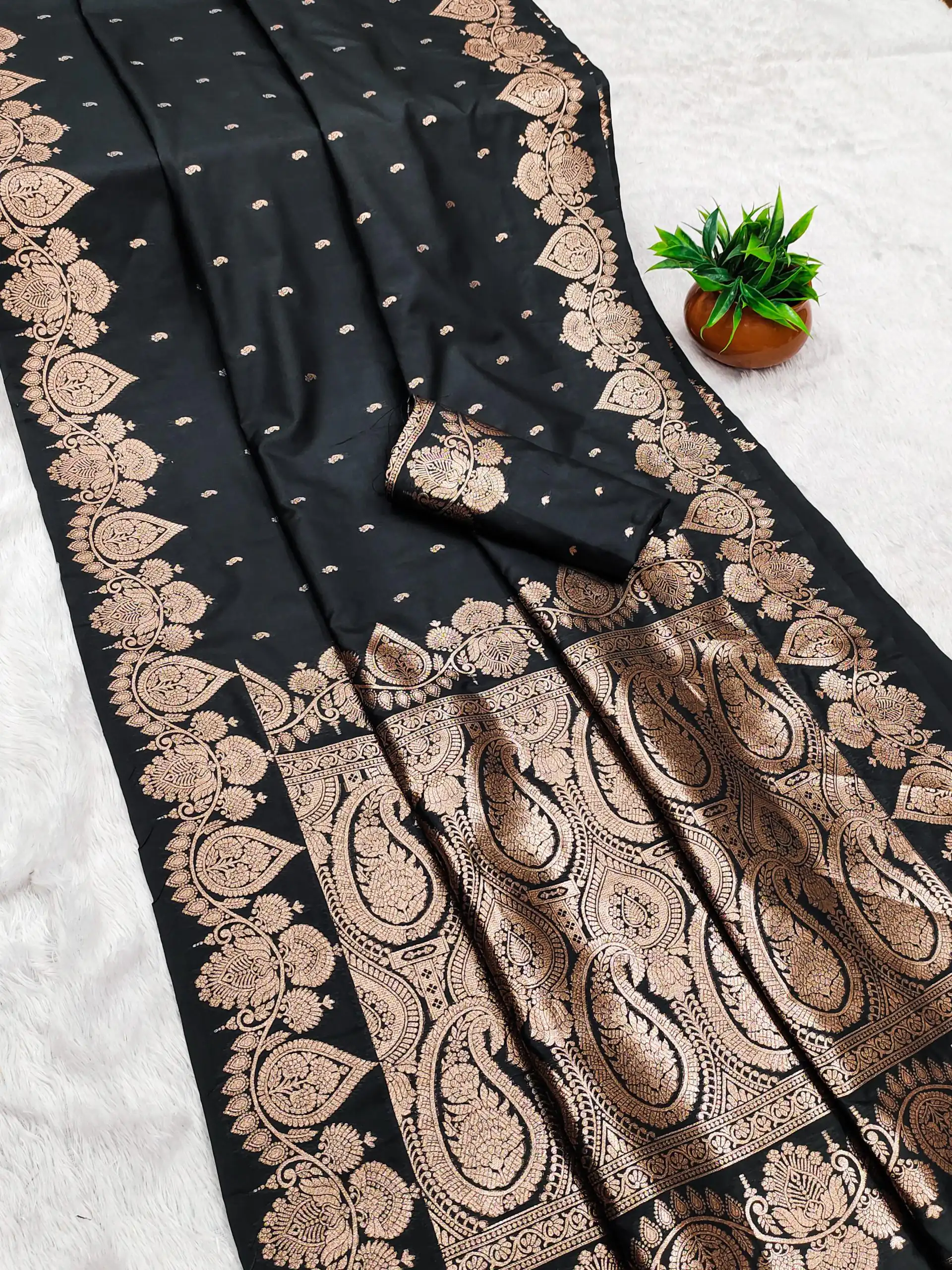 Black Banarasi Silk Zari Work Saree | Sarees, Bollywood Sarees, Creative Sarees, Designer Sarees, Embroidered Sarees, Ethnic Saree, Modern Digital sarees, Party Wear Sarees