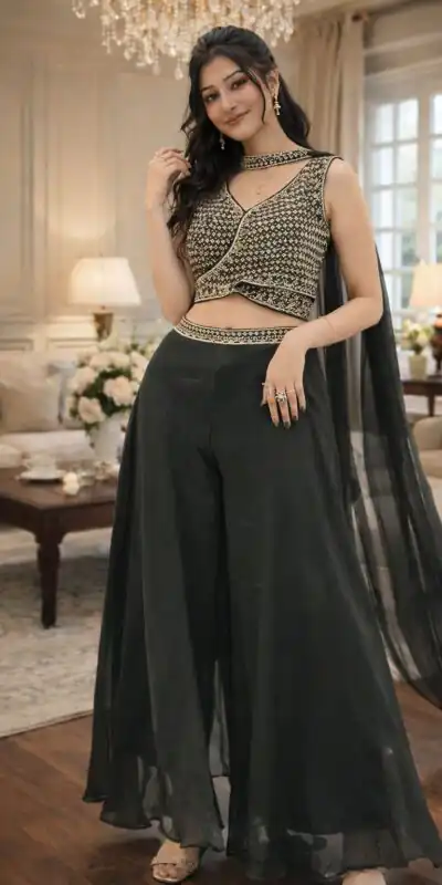 Black Banglory Silk Sequins Work Salwar Suit | Jump Suits, Salwar suit, Casual Suits, Creative suits, Designer Suits, Palazzo Suits, Party Wear Suits, Patiala Suits, Straight Suits