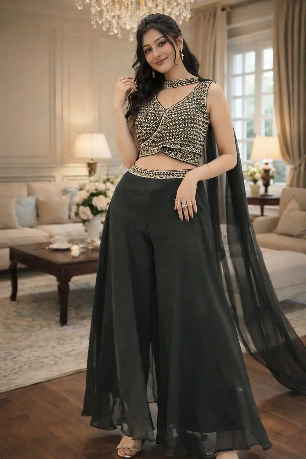 Black Banglory Silk Sequins Work Salwar Suit | Jump Suits, Salwar suit, Casual Suits, Creative suits, Designer Suits, Palazzo Suits, Party Wear Suits, Patiala Suits, Straight Suits
