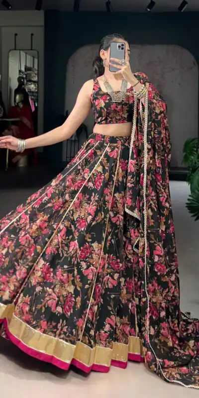 Black Chiffon Embossed Lehenga Choli | Lehenga, Bollywood Lehenga, Creative Lehenga, Designer Lehenga, Embroidered Lehenga, Party Wear Lehenga