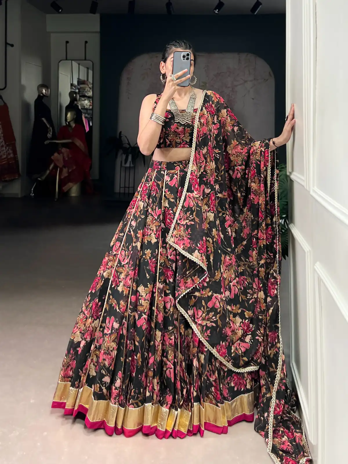 Black Chiffon Embossed Lehenga Choli | Lehenga, Bollywood Lehenga, Creative Lehenga, Designer Lehenga, Embroidered Lehenga, Party Wear Lehenga