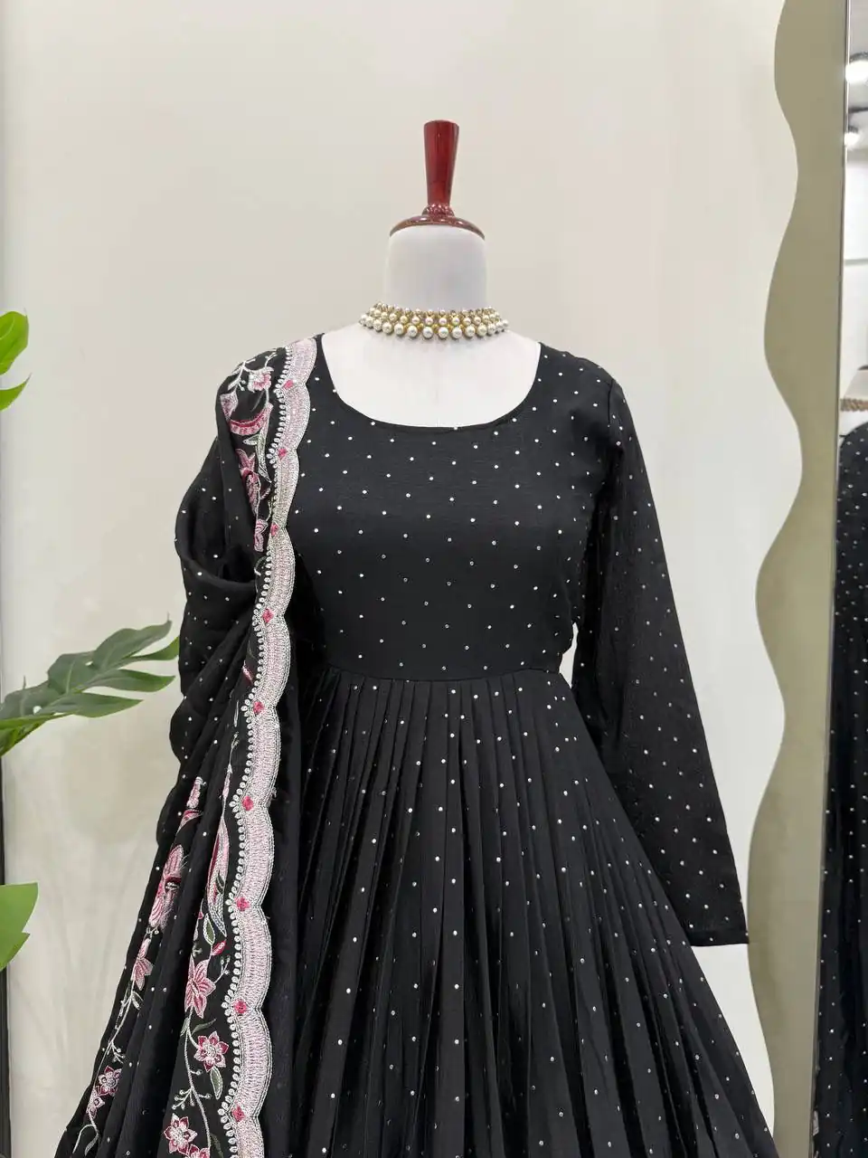 Black Chinon Silk Sequence Work Salwar Suit | Jump Suits, Salwar suit, Casual Suits, Creative suits, Designer Suits, Palazzo Suits, Party Wear Suits, Patiala Suits, Straight Suits