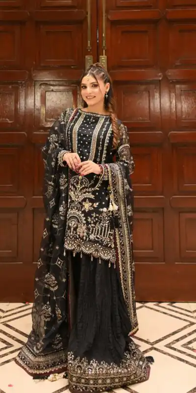 Black Crush Georgette Sequence Work Salwar Suit | Jump Suits, Salwar suit, Casual Suits, Creative suits, Designer Suits, Palazzo Suits, Party Wear Suits, Patiala Suits, Straight Suits