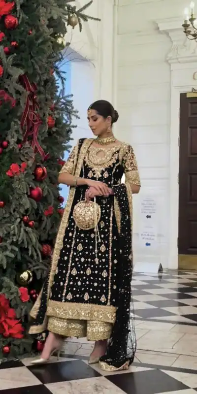 Black Faux Georgette Sequence Work Salwar Suit | Jump Suits, Salwar suit, Casual Suits, Creative suits, Designer Suits, Palazzo Suits, Party Wear Suits, Patiala Suits, Straight Suits