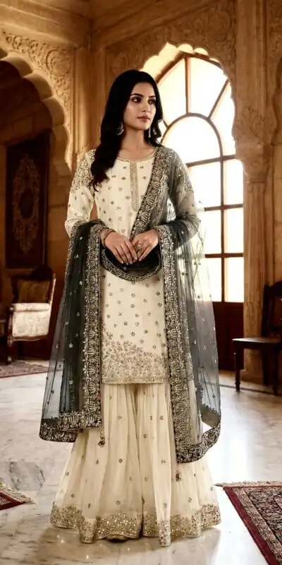 Black Fendy Silk Embroider Work Salwar Suit | Jump Suits, Salwar suit, Casual Suits, Creative suits, Designer Suits, Palazzo Suits, Party Wear Suits, Patiala Suits, Straight Suits