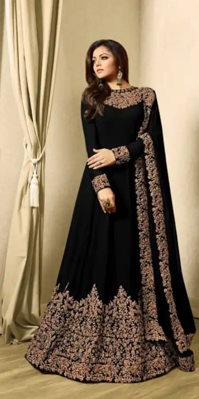 Black Georgette Cording Sharara Suit | Jump Suits, Salwar suit, Casual Suits, Creative suits, Designer Suits, Palazzo Suits, Party Wear Suits, Patiala Suits, Straight Suits