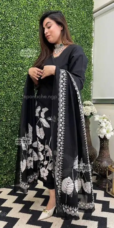 Black Georgette Digital Print Salwar Suit | Jump Suits, Salwar suit, Casual Suits, Creative suits, Designer Suits, Palazzo Suits, Party Wear Suits, Patiala Suits, Straight Suits