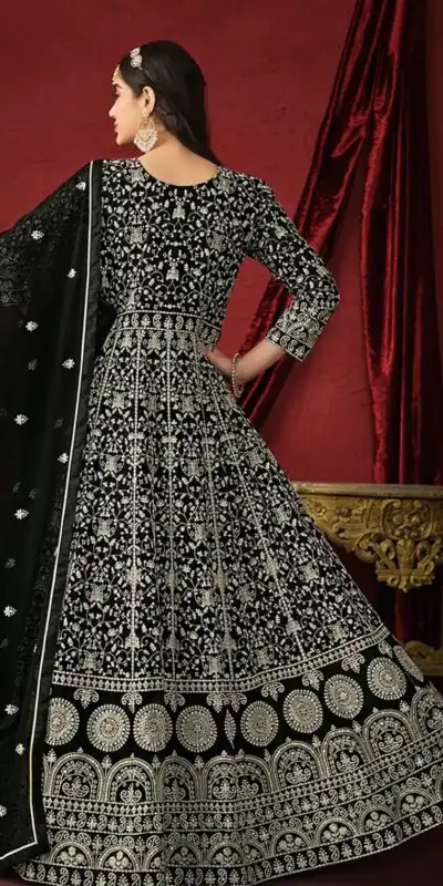 Black Georgette Embroidery Salwar Suit | Salwar suit, Casual Suits, Creative suits, Designer Suits, Palazzo Suits, Party Wear Suits, Patiala Suits, Straight Suits
