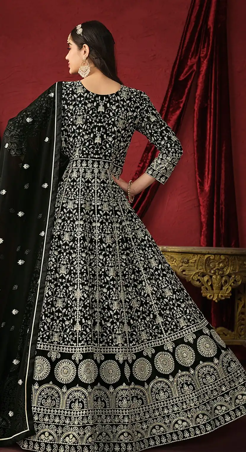 Black Georgette Embroidery Salwar Suit | Salwar suit, Casual Suits, Creative suits, Designer Suits, Palazzo Suits, Party Wear Suits, Patiala Suits, Straight Suits