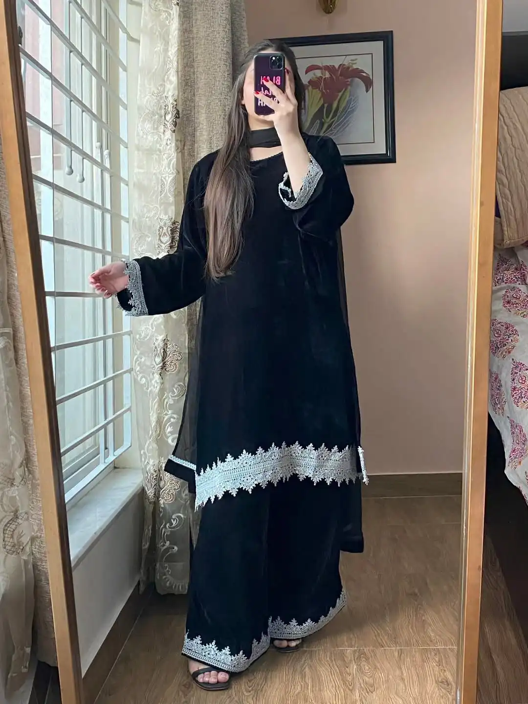 Black Georgette Lace Embroidery Work Salwar Suit | Jump Suits, Salwar suit, Casual Suits, Creative suits, Designer Suits, Palazzo Suits, Party Wear Suits, Patiala Suits, Straight Suits