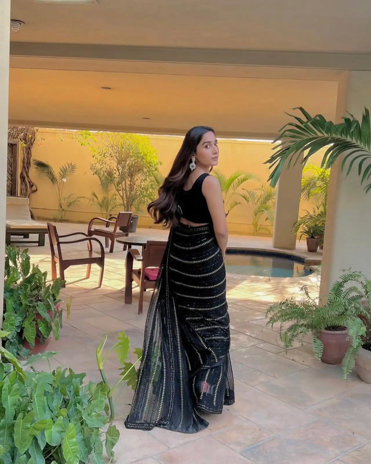 Black Georgette Sequin Work Saree with Piping | Sarees, Bollywood Sarees, Creative Sarees, Designer Sarees, Embroidered Sarees, Ethnic Saree, Modern Digital sarees, Party Wear Sarees