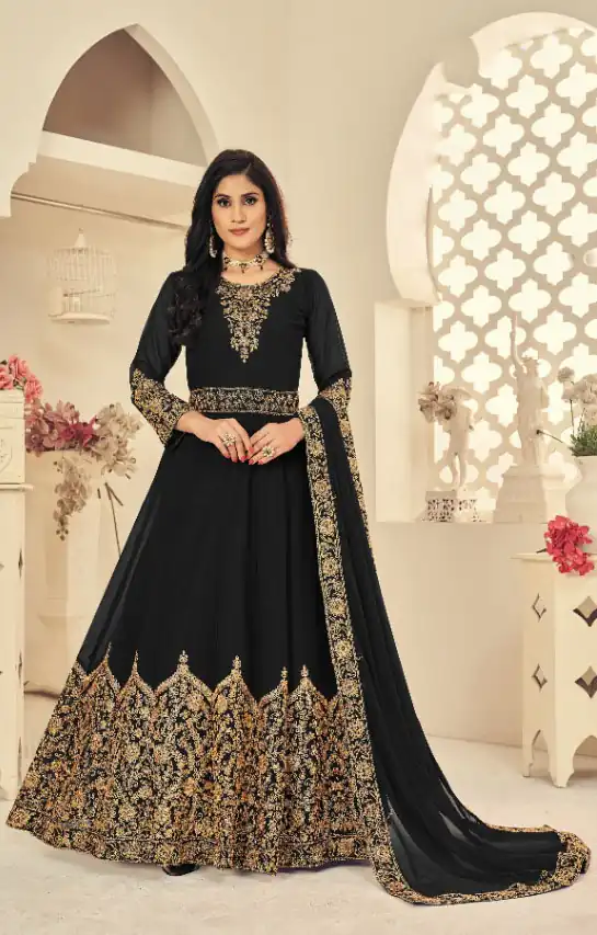 Black Georgette Stone Work Salwar Suit | Jump Suits, Salwar suit, Casual Suits, Creative suits, Designer Suits, Palazzo Suits, Party Wear Suits, Patiala Suits, Straight Suits
