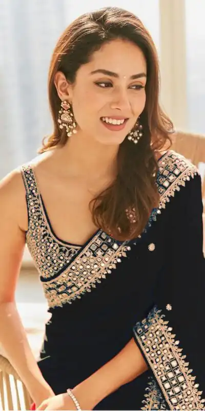 Black Georgette Thread Sequence Work Saree | Sarees, Bollywood Sarees, Creative Sarees, Designer Sarees, Embroidered Sarees, Ethnic Saree, Modern Digital sarees, Party Wear Sarees