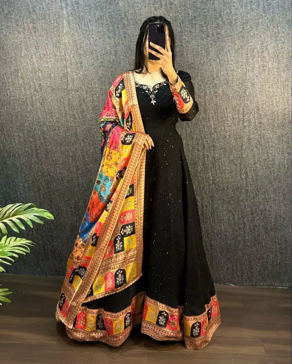 Black Georgette Wide Sequence Work Anarkali Gown | Gowns, Bollywood Gowns, Creative Gowns, Designer Gowns, Embroidered Gowns, Party Wear Gowns, Straight Suits