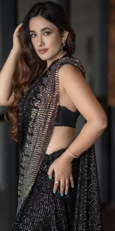 Black Georgette with Sequence Work Saree | Sarees, Bollywood Sarees, Creative Sarees, Designer Sarees, Ethnic Saree, Modern Digital sarees, Party Wear Sarees