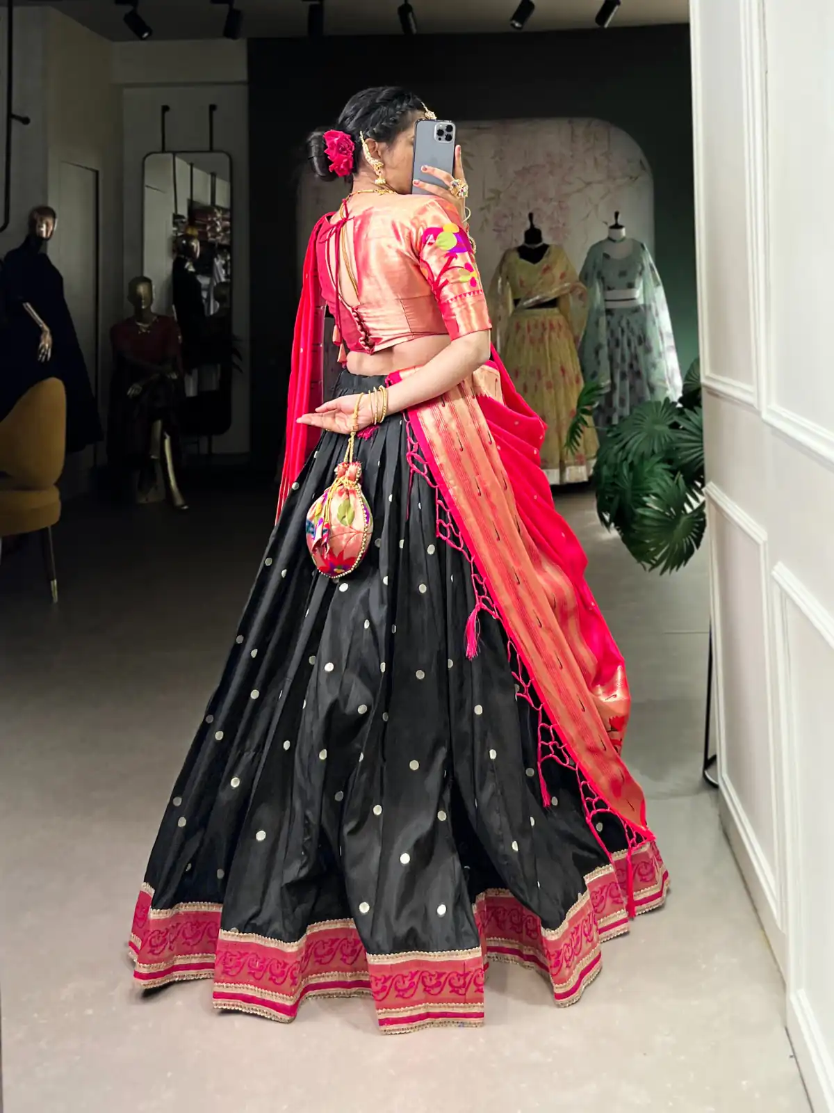 Black Jacquard Weaving Lehenga Choli | Lehenga, Bollywood Lehenga, Creative Lehenga, Designer Lehenga, Embroidered Lehenga, Party Wear Lehenga