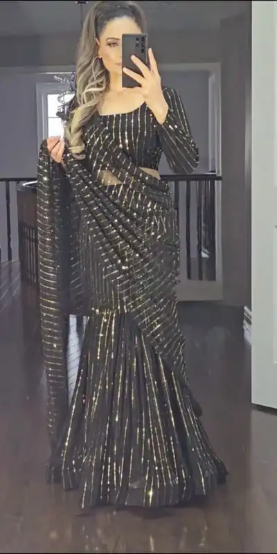 Black Lecrae Drop Style Lehenga Choli | Lehenga, Bollywood Lehenga, Creative Lehenga, Designer Lehenga, Embroidered Lehenga, Party Wear Lehenga